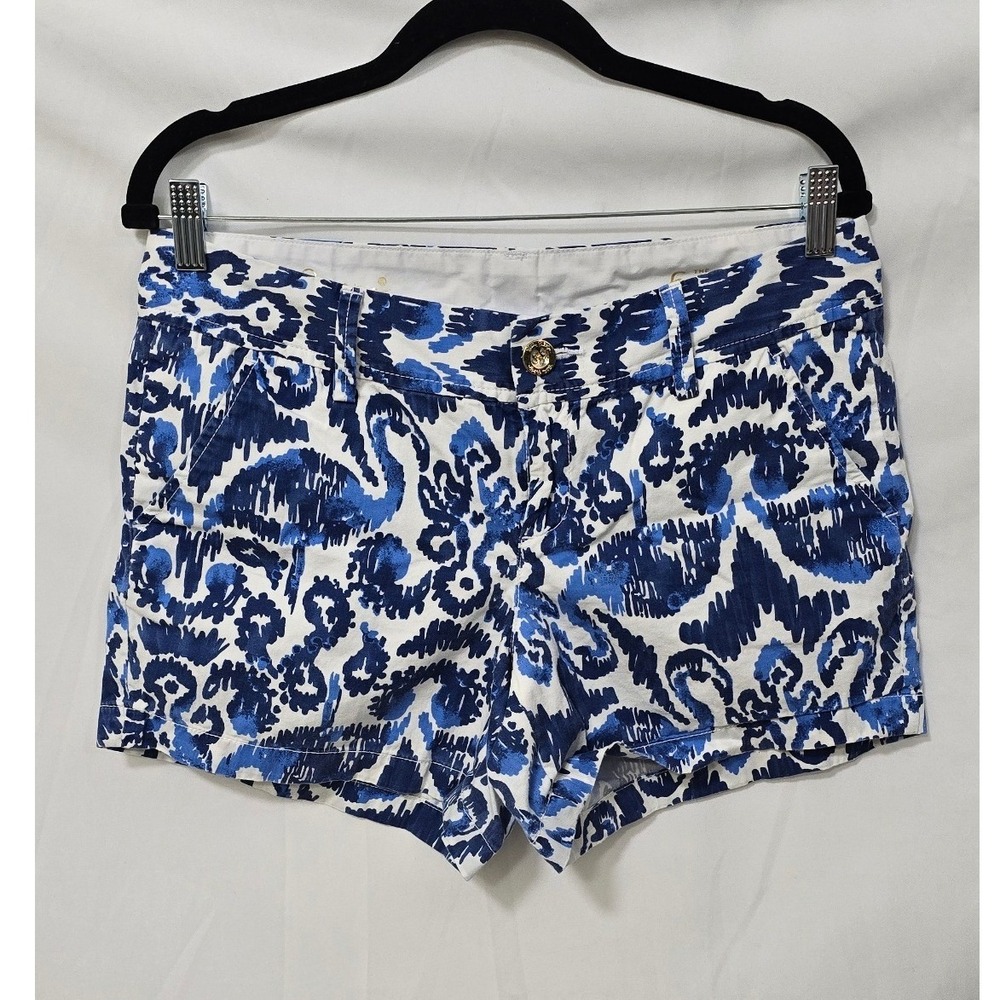 Lilly Pulitzer women 6 "The Callahan" short blue beach vacation
